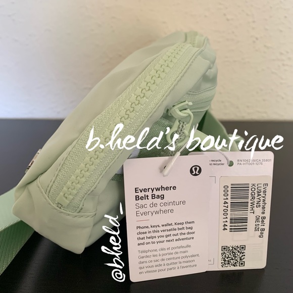lululemon Everywhere Belt Bag in Kohlrabi Green/White Wordmark (1L) New NWT - Picture 2 of 16